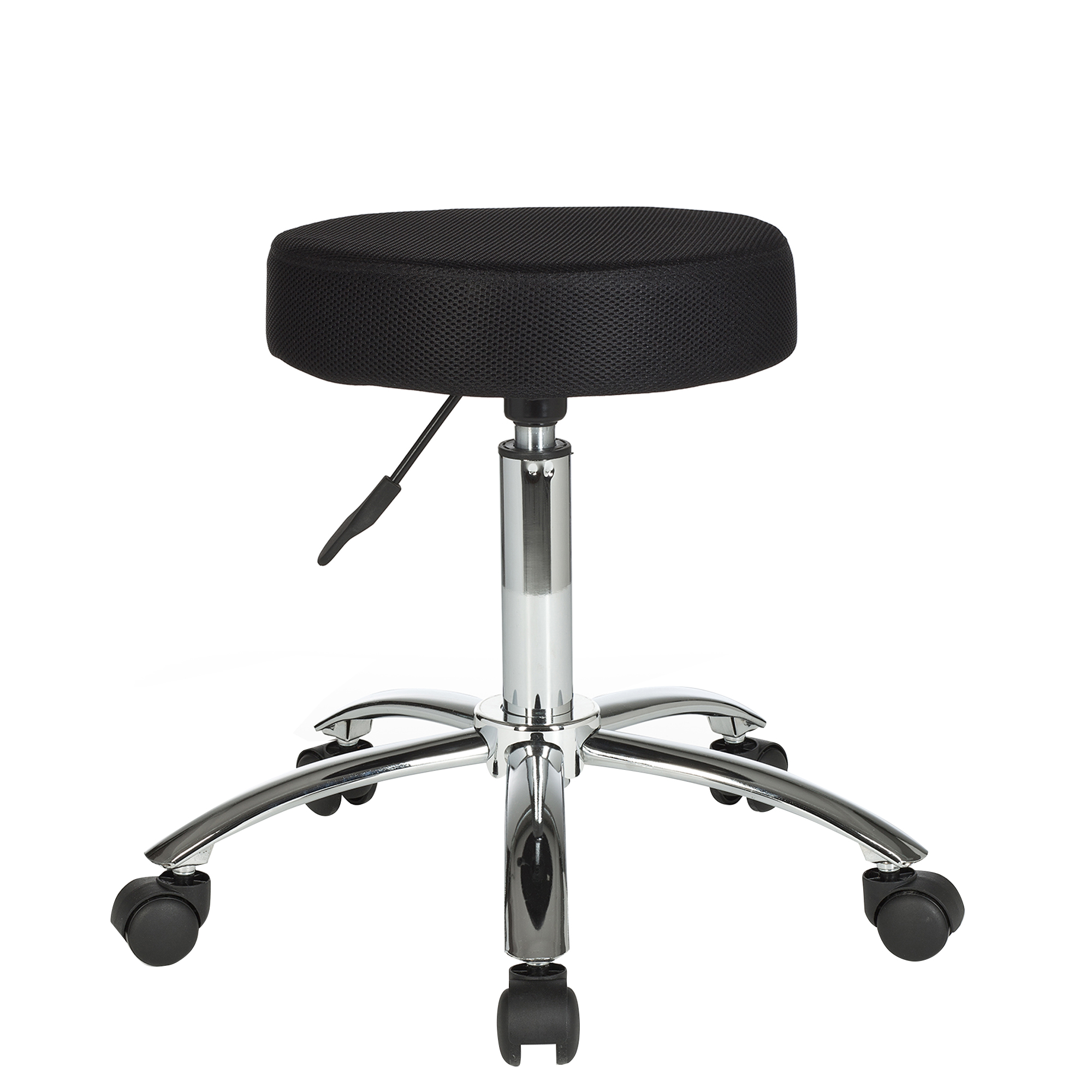 Tabouret Leon Design Tabouret de Travail Housse en Tissu Noir, XL