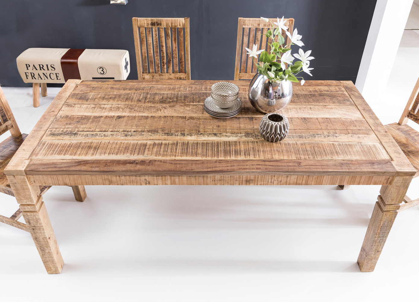 Table à manger rustica 120 x 70 x 76 cm solid-bois mango