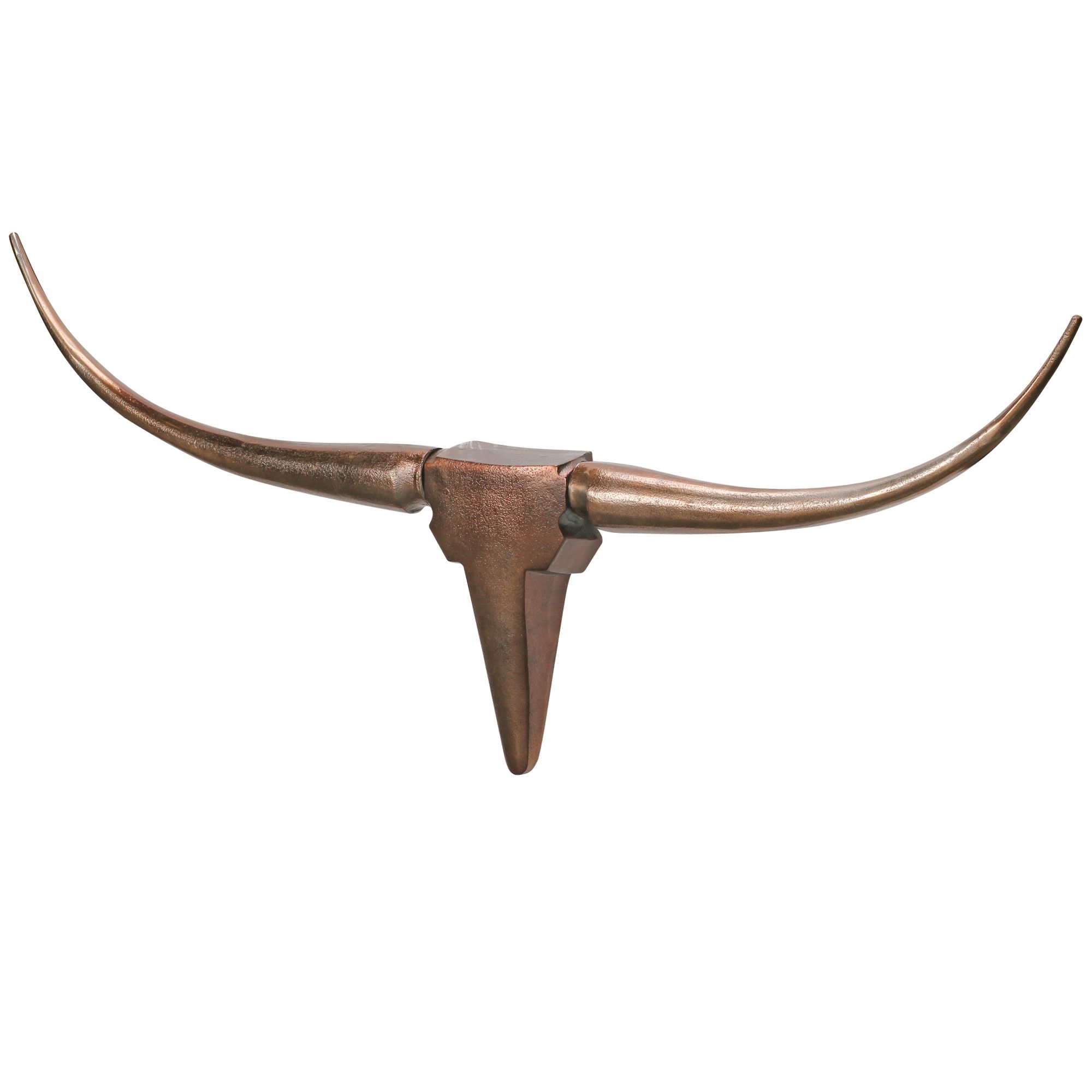 Wohnling deko geweih bull m aluminium design hörner 100cm wanddekoration bronze