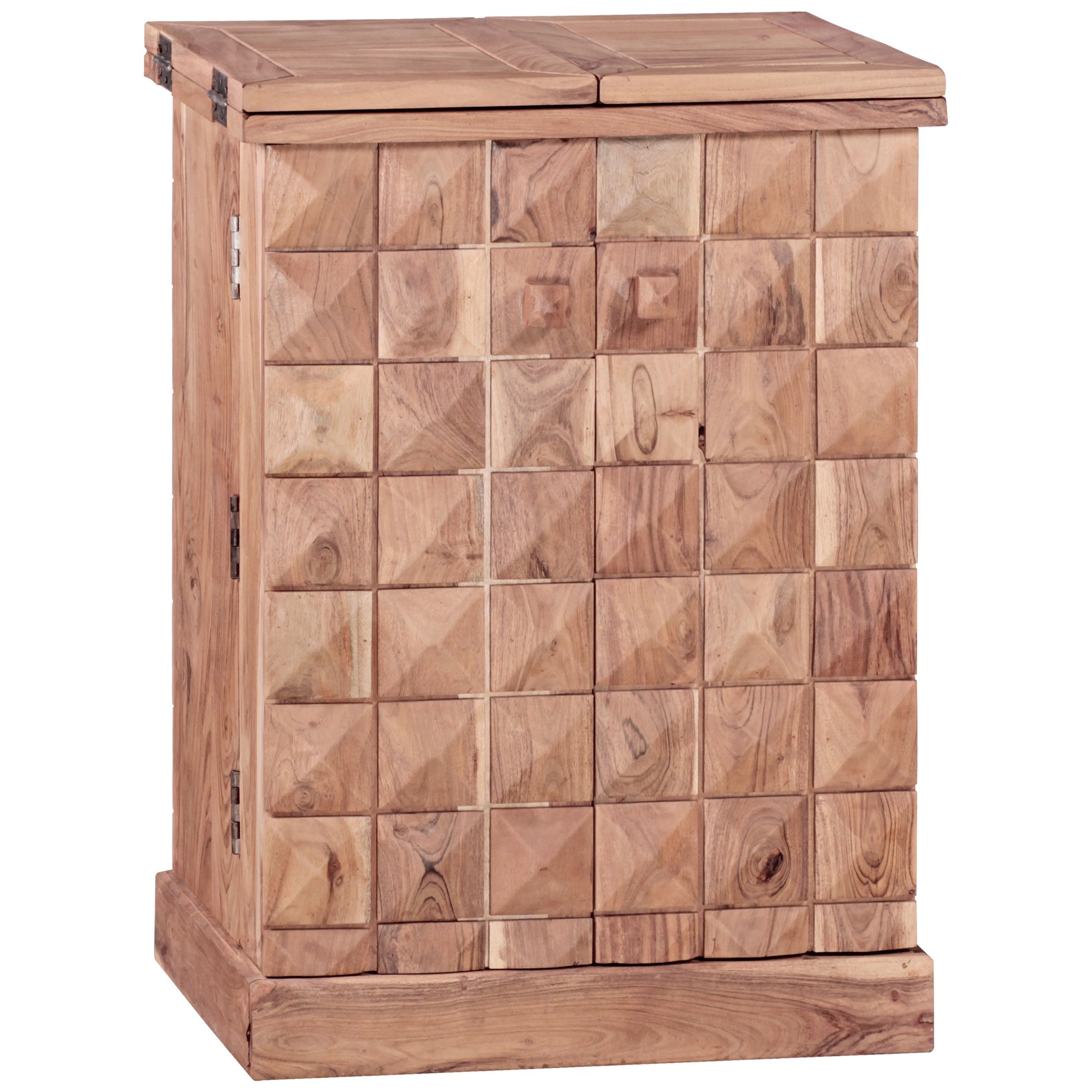 Bar en bois massif acacia vin bouteilles vitrine pliable bar stockage de l&#39; armoire de style campagnard pots