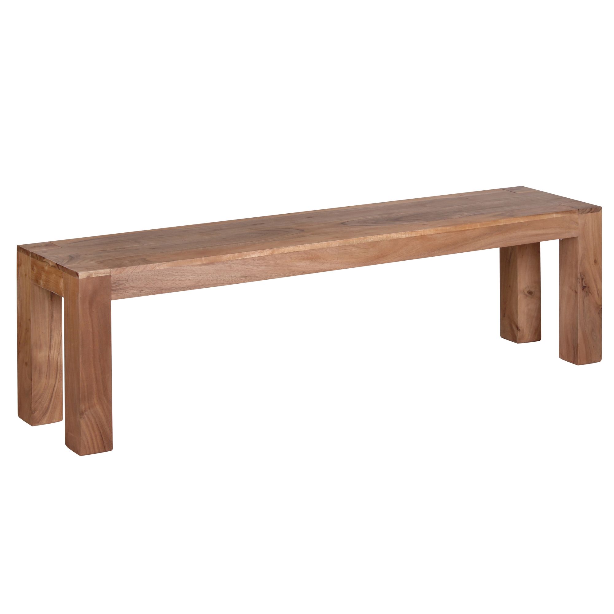 Banc de salle à manger mumbai bois massif acacia 160 x 45 x 35 cm banc en bois produit naturel banc de cuisine de style maison de campagne