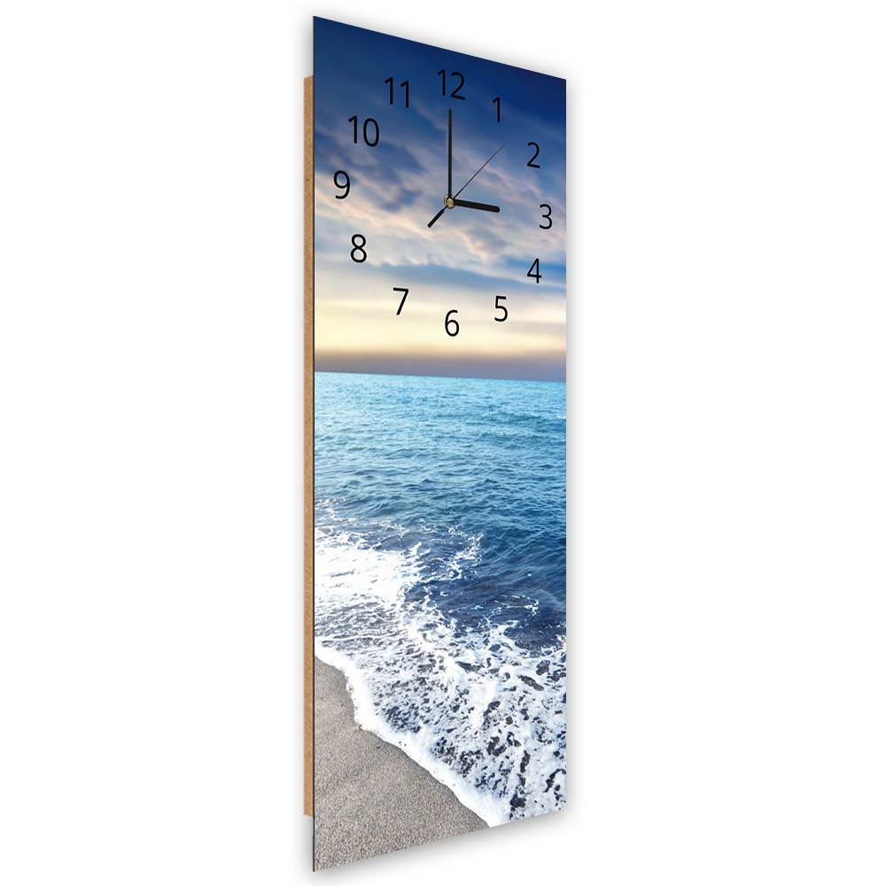 Classic fiberboard and paper wall clock with seaside design