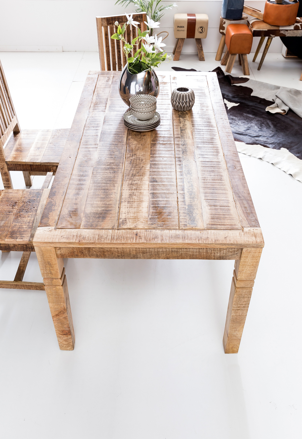 Table à manger rustica 120 x 70 x 76 cm solid-bois mango