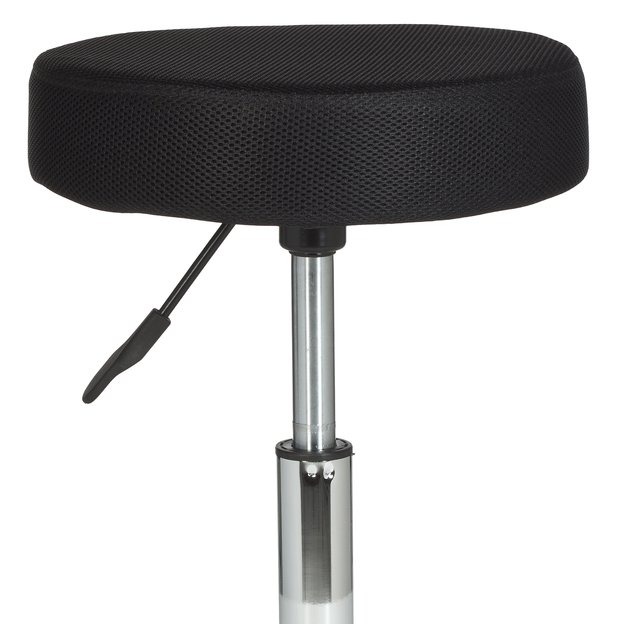 Tabouret Leon Design Tabouret de Travail Housse en Tissu Noir, XL