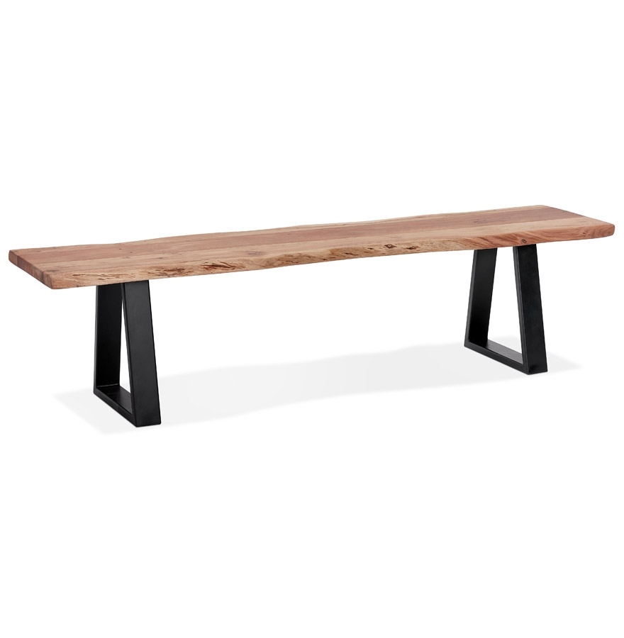 Bank im Industriestil 'RAFA BENCH' aus Massivholz und Metall - 180 cm