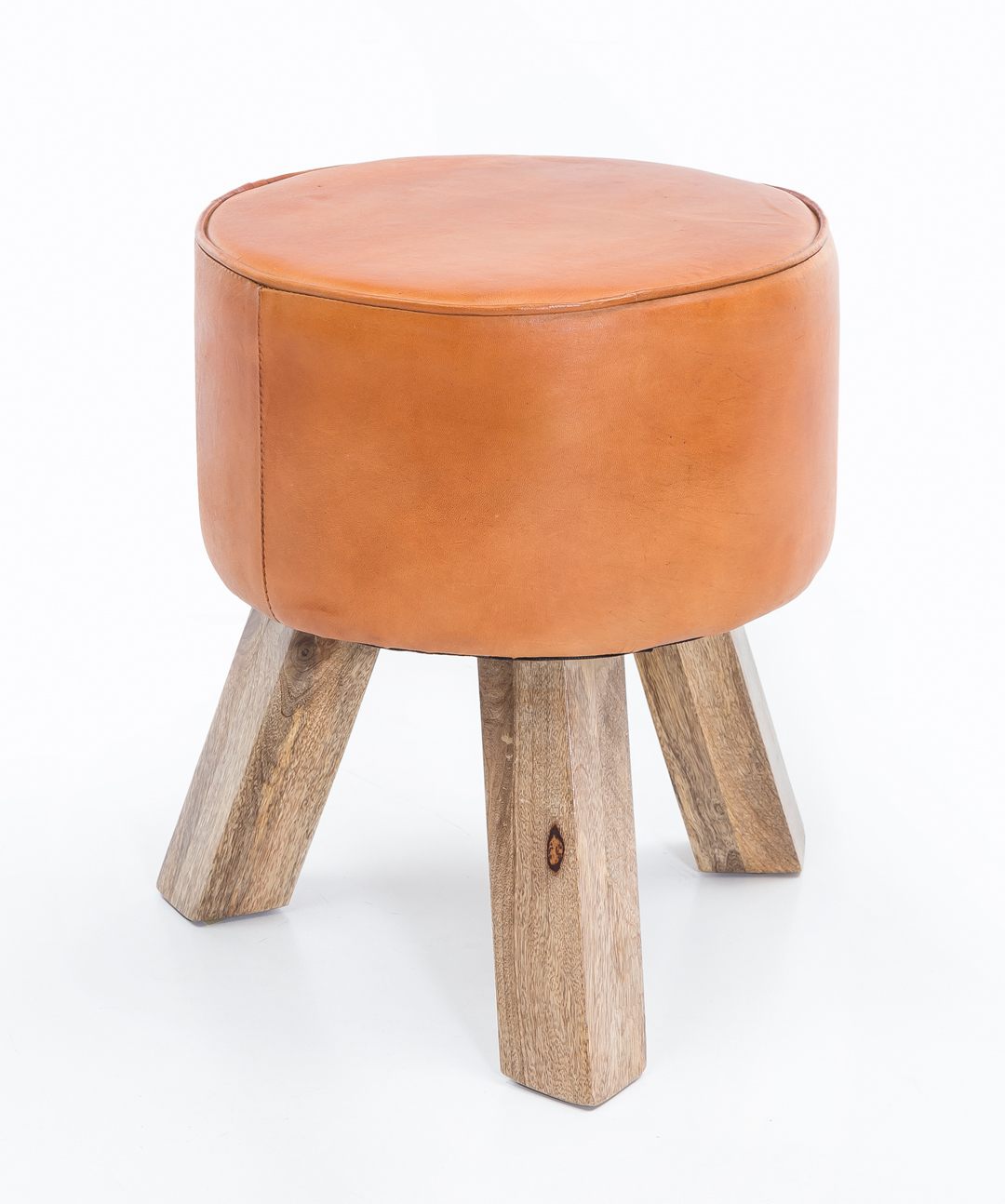 Design Tabouret Bois 37x45x37 cm Repose-pieds Moderne Rond