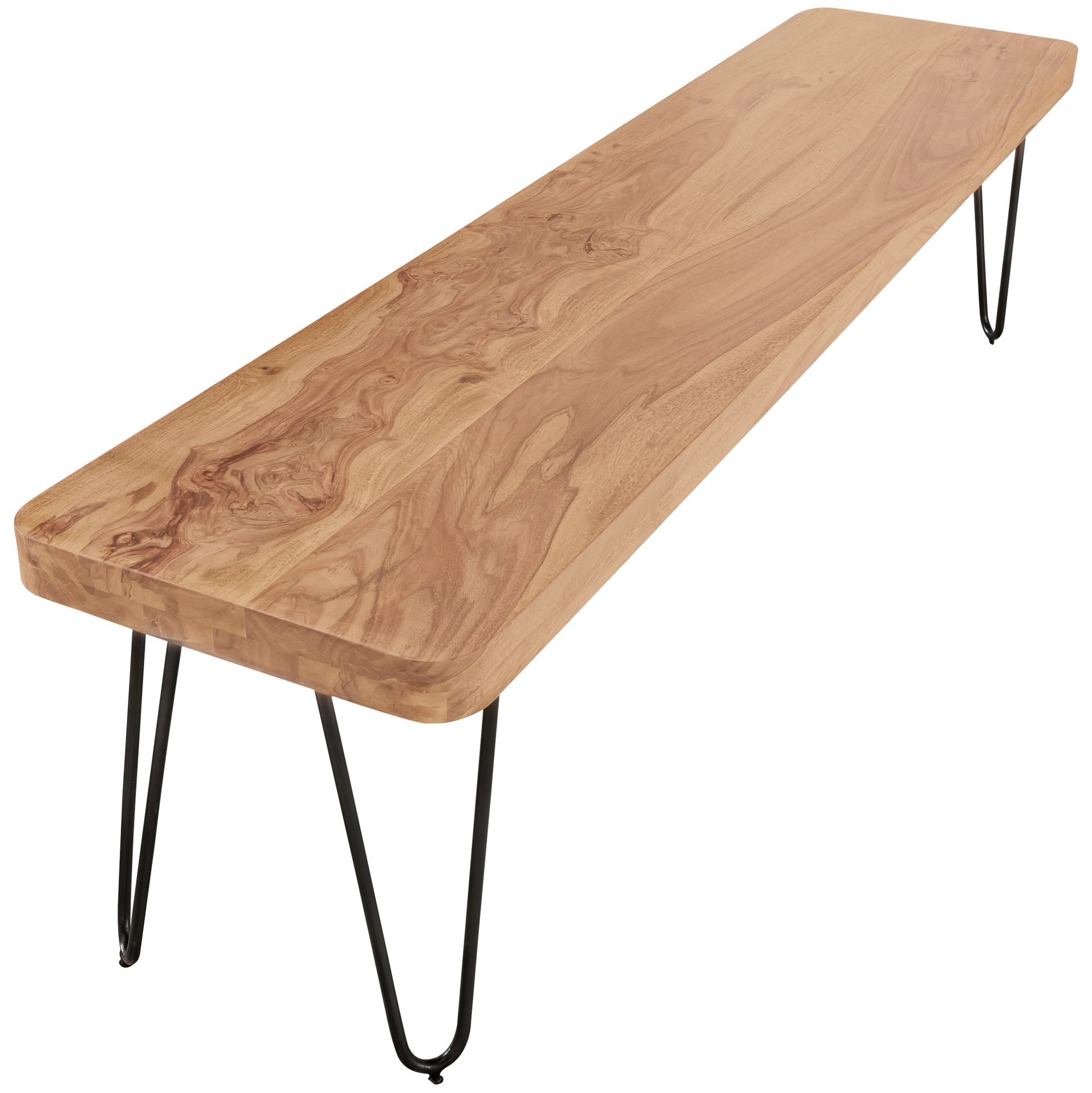 Banc de salle à manger bagli bois massif acacia 160 x 45 x 40 cm banc en bois produit naturel banc de cuisine de style maison de campagne