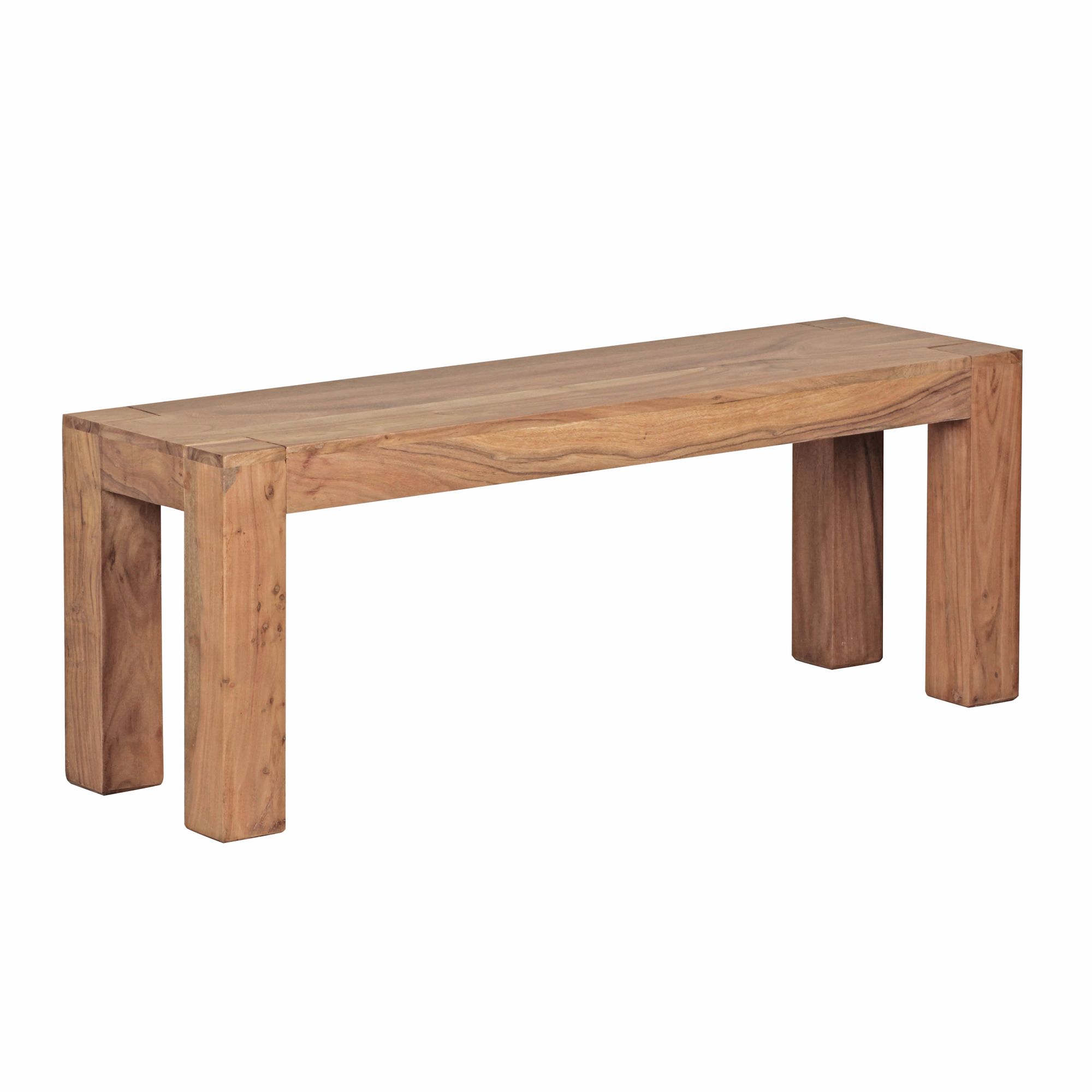 Banc de salle à manger mumbai bois massif acacia 120 x 45 x 35 cm banc en bois produit naturel banc de cuisine de style maison de campagne