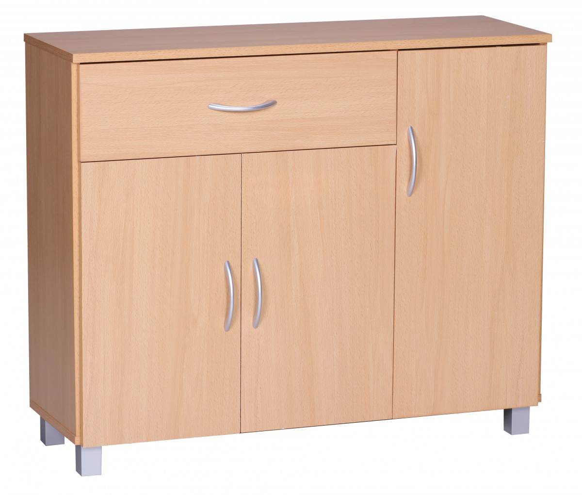 Sideboard sete buche schublade & türen kommode anrichte griffe flurschrank holz