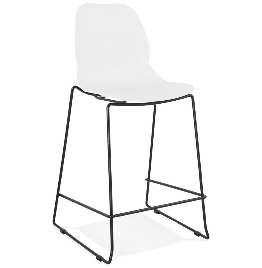 Alterego Bar Stool BERLIN MINI Frame Color Black Seat White