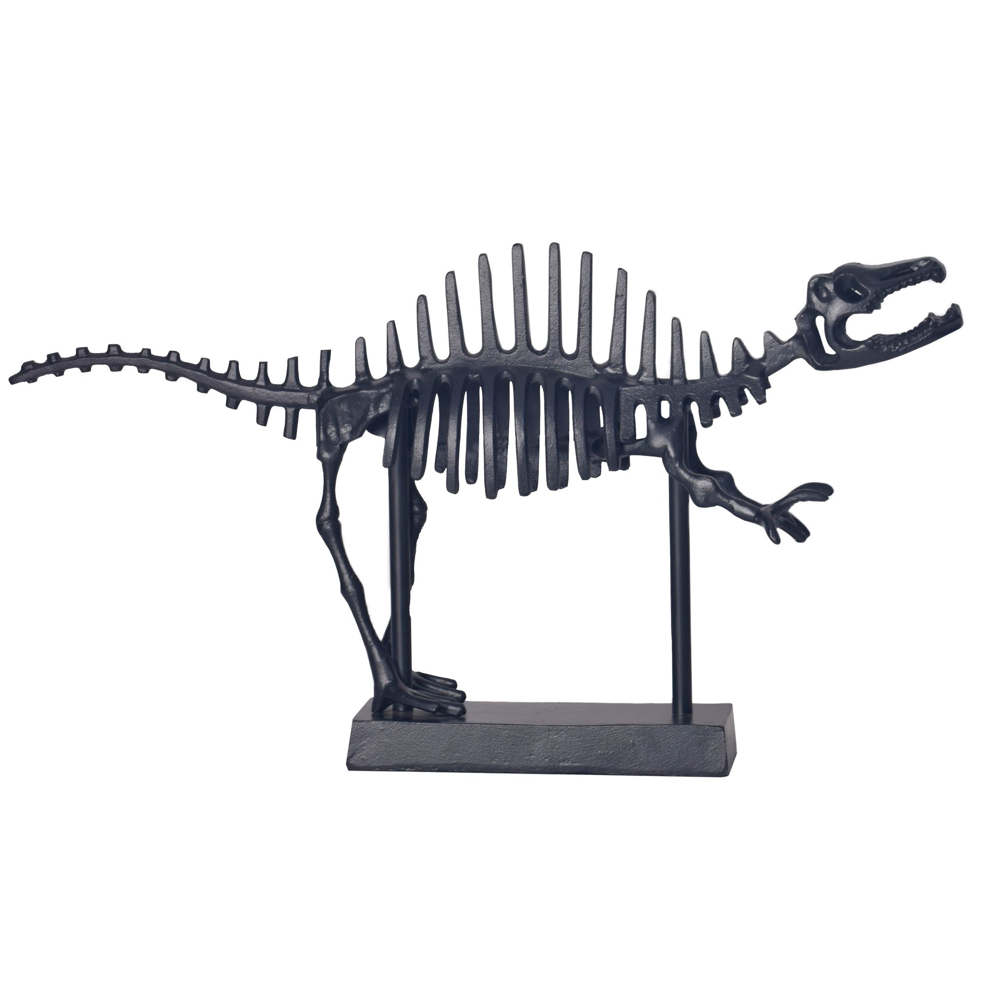 WOHNLING decoration T-Rex fossil 62 cm aluminium black statue home decoration