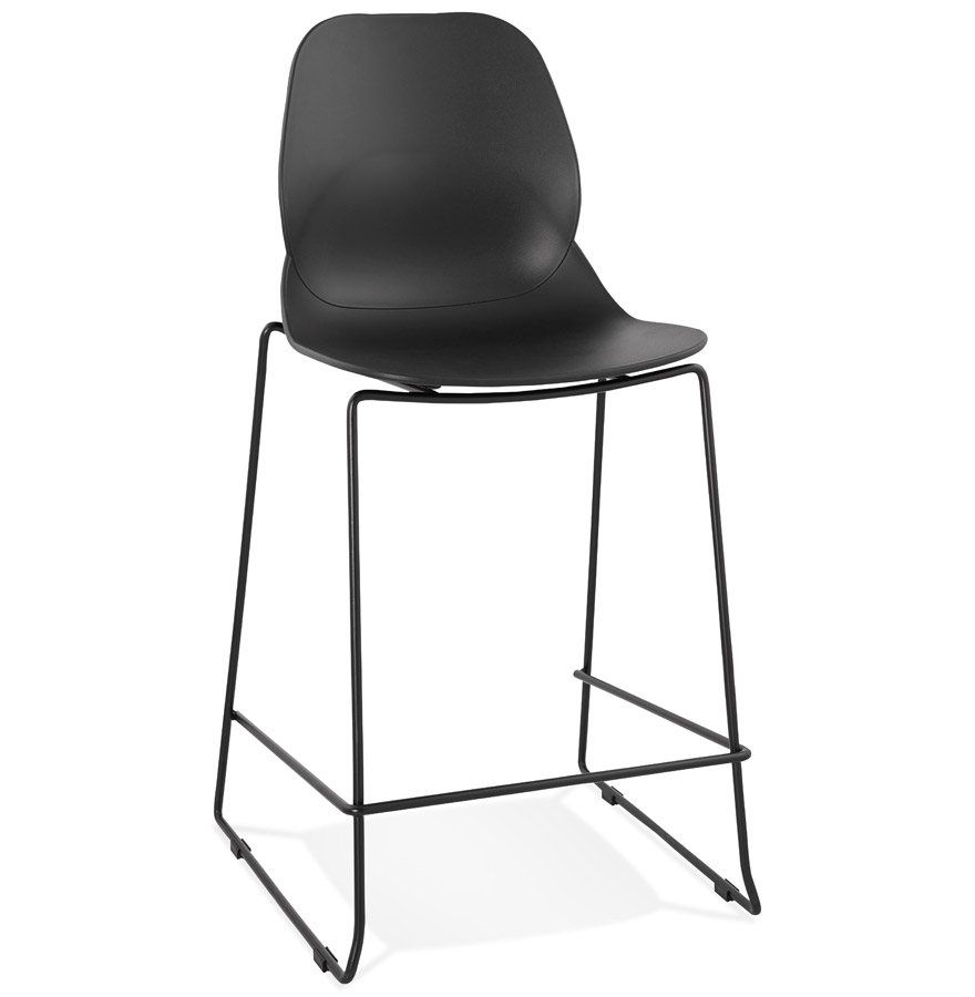 Alterego Bar Stool BERLIN MINI Frame Colour Black Seat Black