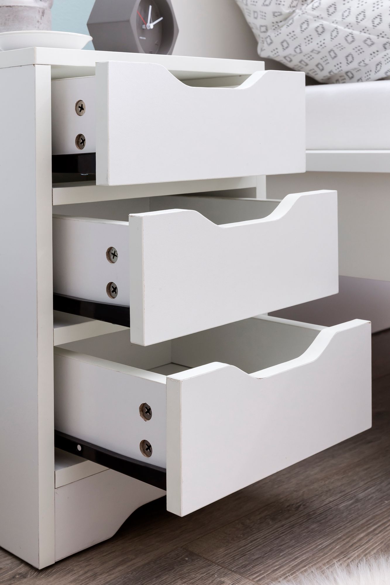 Night console wl5.704 31x49x31 cm white matt with 3 drawers