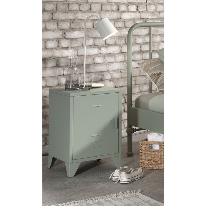 Bronxx nightstand matt olive green