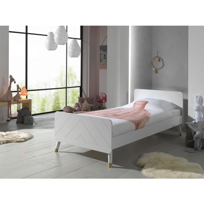 Billy bed satin white  90x200 cm