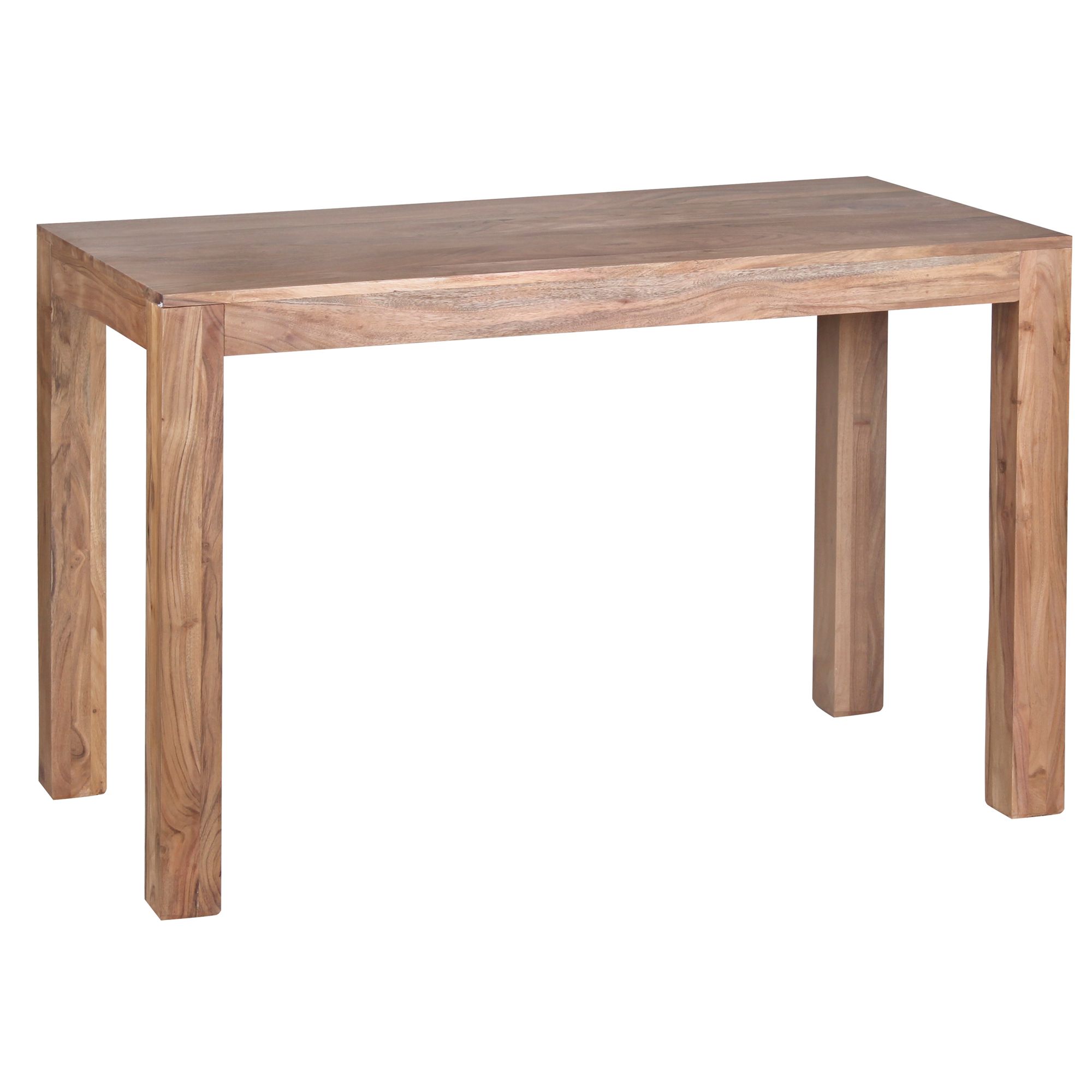 Table à manger en bois massif acacia 120cm table à manger table en bois design cuisine style campagnard de table brun foncé