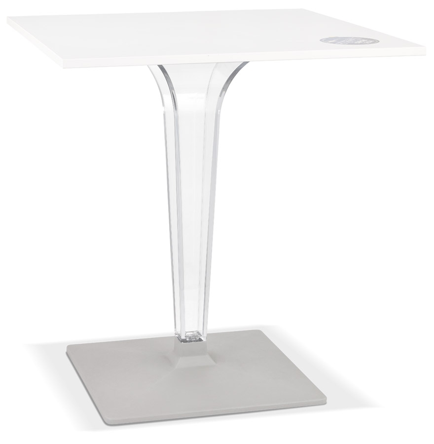 Alterego Dining Table LIMPID Frame Colour Transparent Tabletop White Design Square