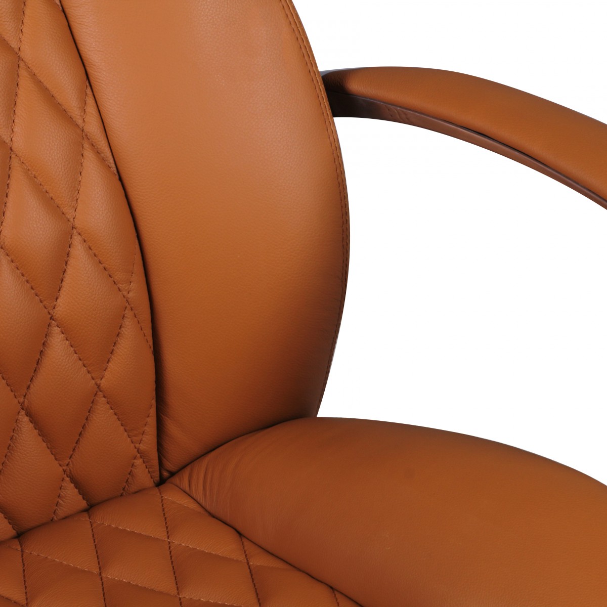 Chaise de Bureau Austin Cuir Véritable Caramel