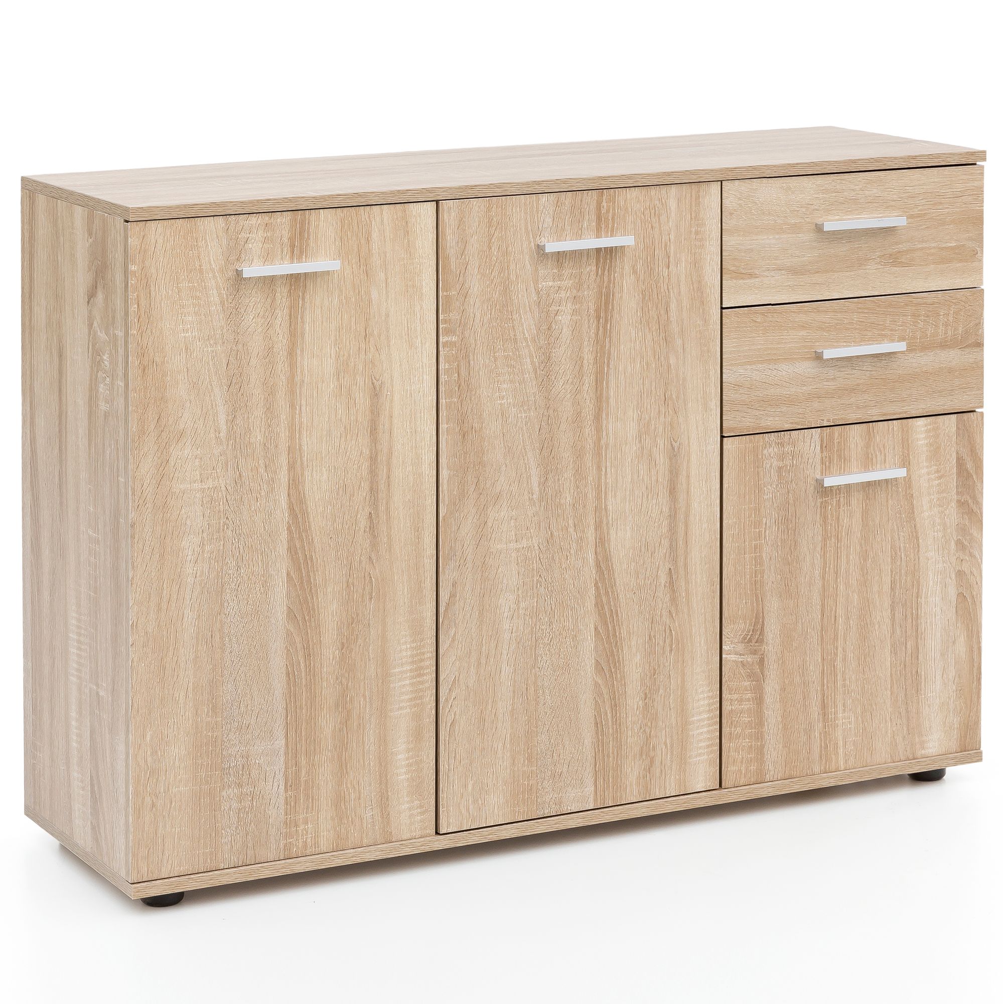 Wohnling kommode 107x79x35 cm sideboard anrichte sonoma flurschrank schubladen