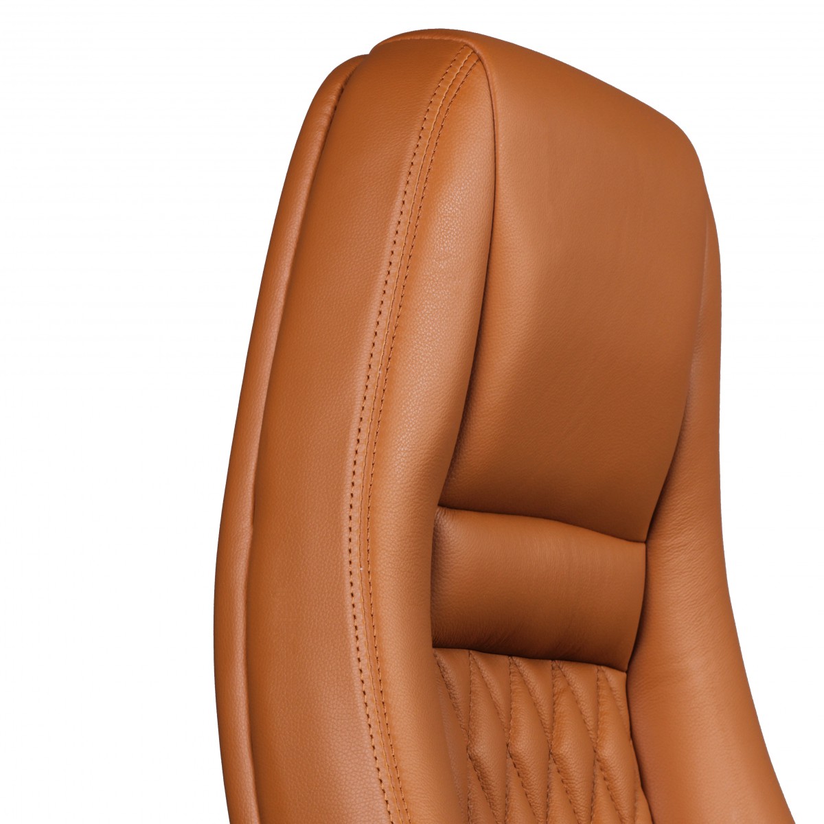 Chaise de Bureau Austin Cuir Véritable Caramel