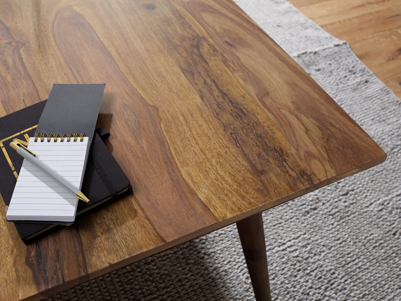 Table de salle à manger repa 160 x 80 x 76 cm bois massif rustique sesham