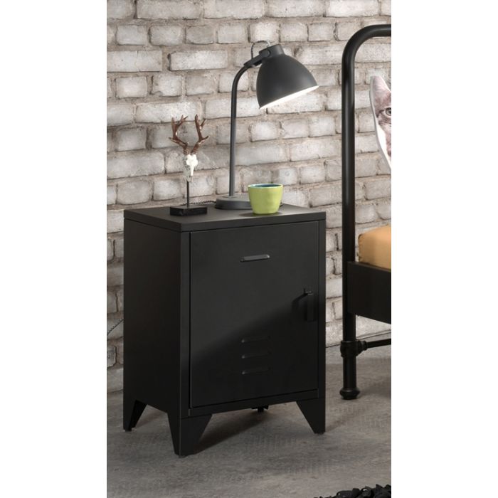 Bronxx nightstand matt black