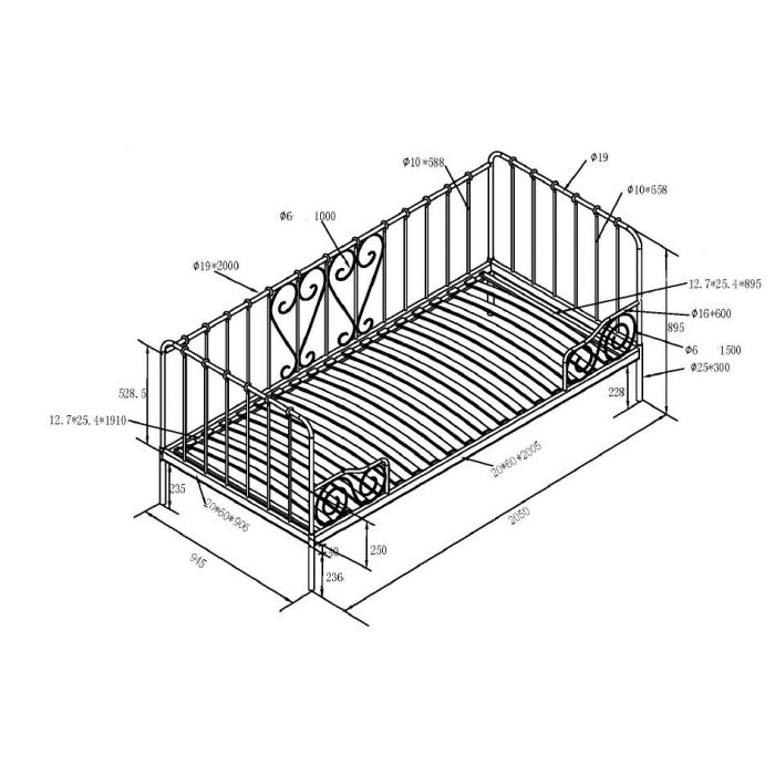 Alice captain bed black 90x200cm