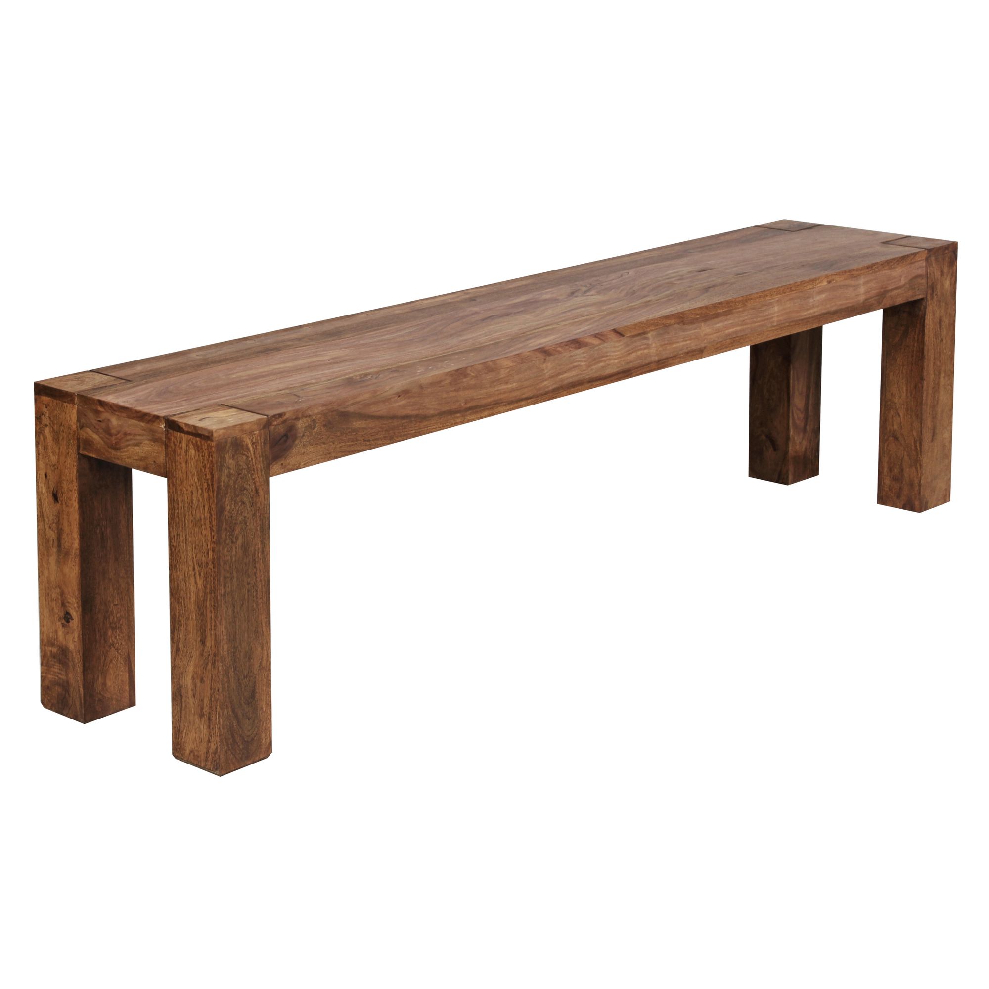 Banc de salle à manger MUMBAI en bois de Sesham massif 160 x 45 x 35 cm