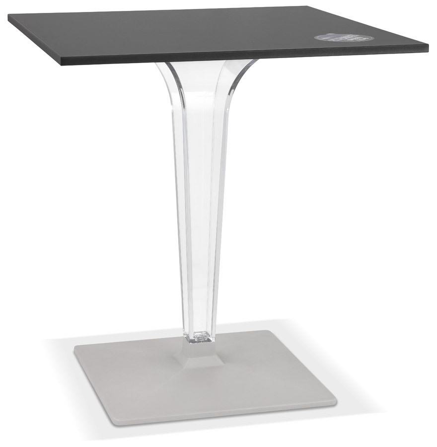 Alterego Dining Table LIMPID Frame Colour Transparent Tabletop Black Design Square