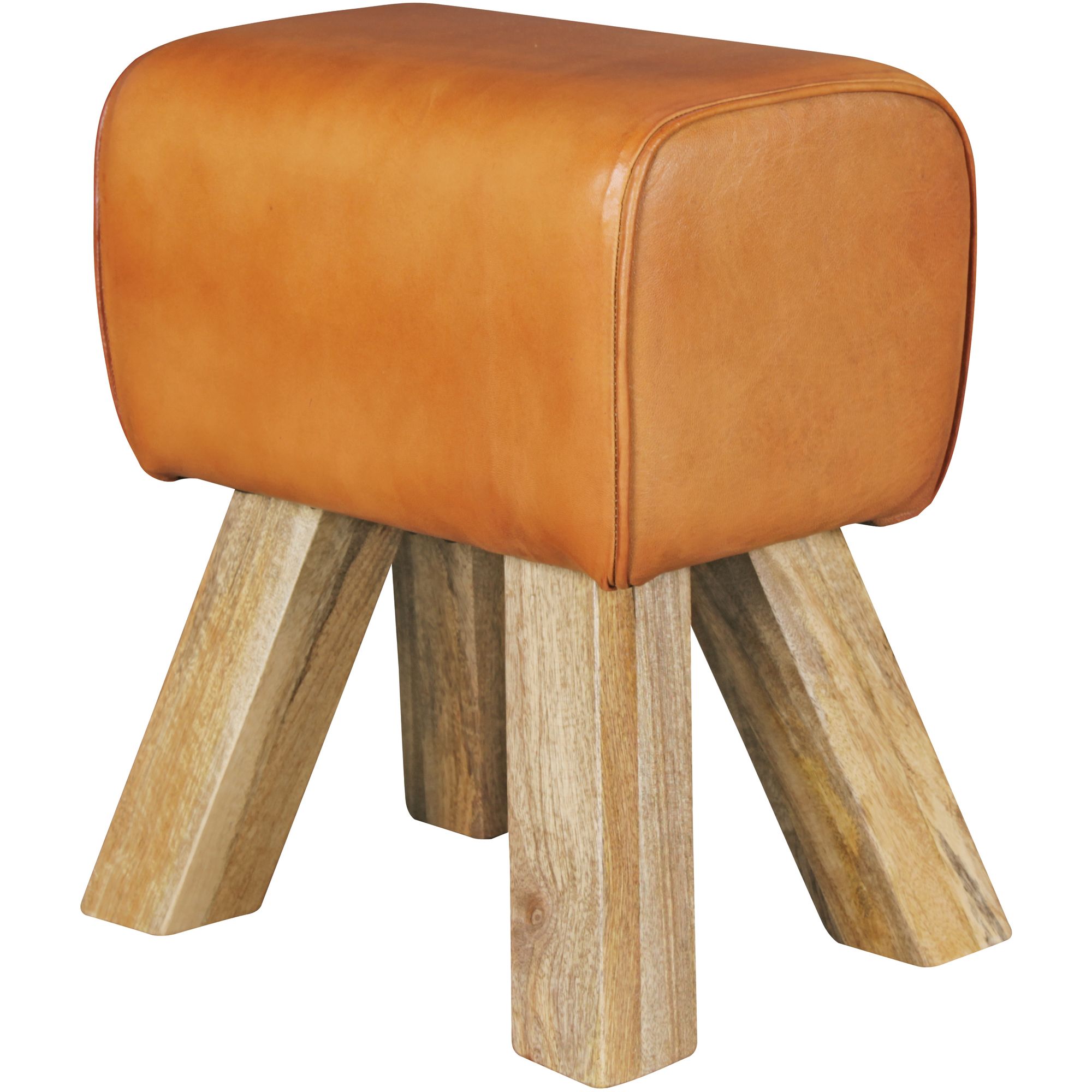 Design seat stool brown 40 x 30 x 47 cm upholstery stool leather stool