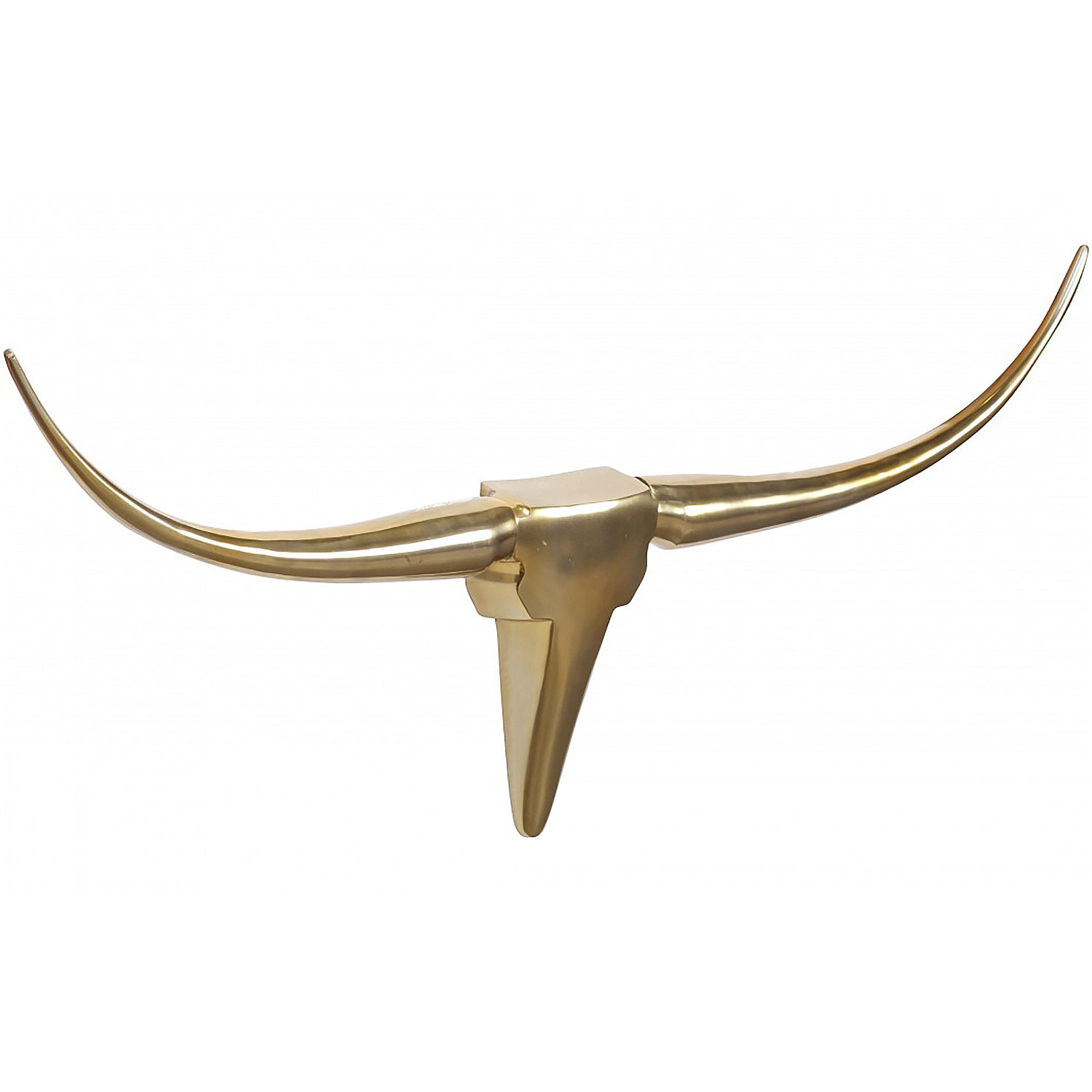 Wohnling deko geweih bull m aluminium design hörner 100cm wanddekoration gold