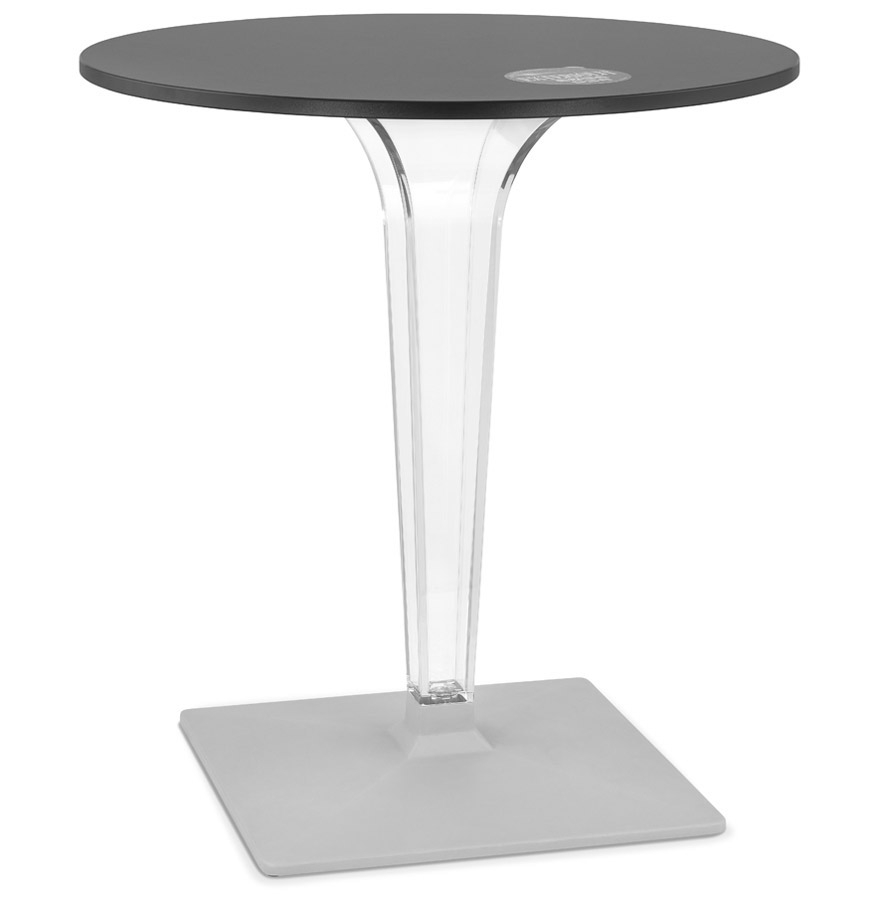 Alterego Dining Table LIMPID Frame Color Transparent Tabletop Black Design Round