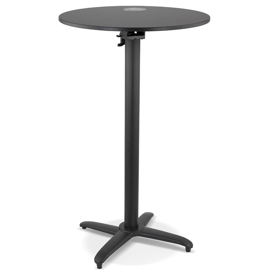 Alterego Standing Table PENUMBRA Frame Colour Black Tabletop Black Round