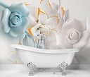 Photo murale pour salon au style abstrait et moderne fleurs abstraites 3d feeby-01