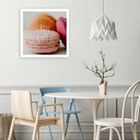 Cadre classique de macarons imprimé sur toile avec cadre en mdf feeby-01