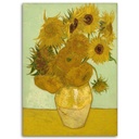 Cadre décoratif en mdf et toile avec reproduction de l'œuvre les tournesols de van gogh feeby-02