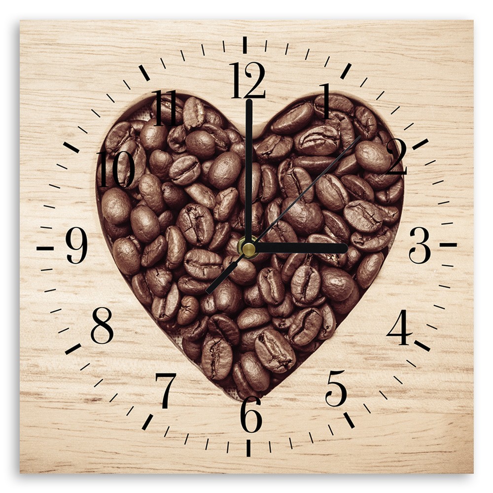 Horloge murale décorative en panneau de fibres de bois classique avec une finition marron feeby-02