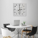 Horloge murale décorative en panneau de fibres de bois classique avec une finition de couleur grise feeby-01