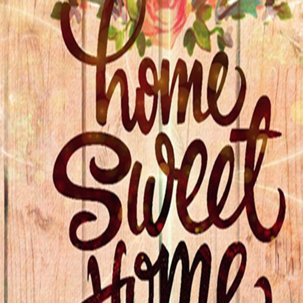 Paravent avec image home sweet home fabriqué en mdf et toile feeby-02