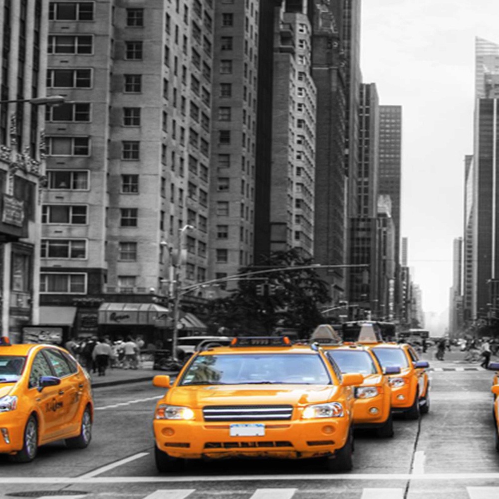 Paravent avec image de taxis new yorkais fabriqué en mdf et toile feeby-02