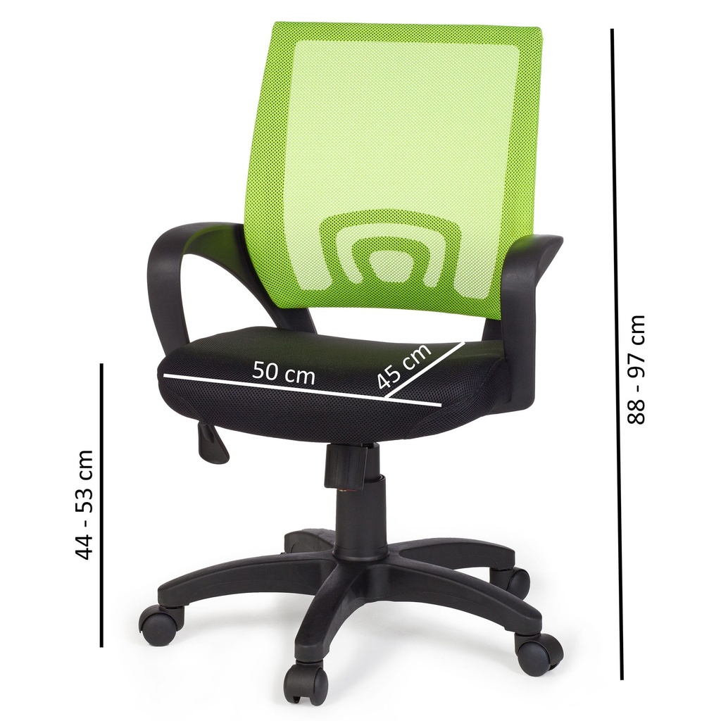 Chaise de bureau Chaise de bureau Rivoli Lime avec accoudoir_02