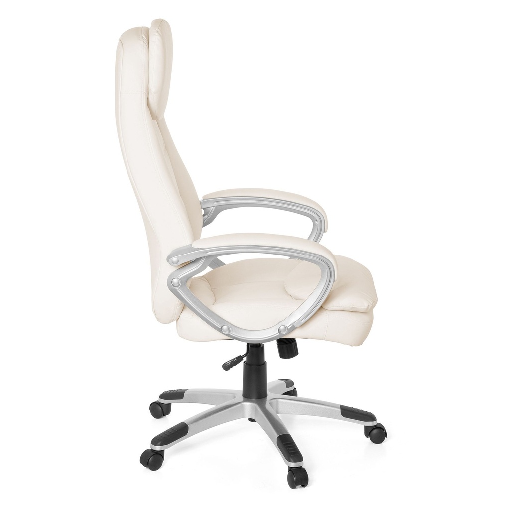 Chaise de Bureau Design Cosenza Simili Cuir Blanc_02