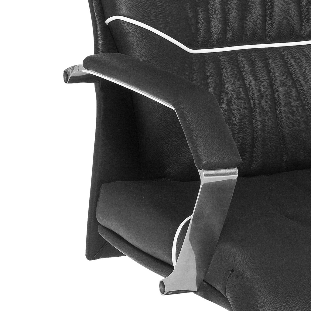 Chaise de bureau Ferrol cuir véritable noir_05