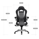 Housse de chaise de bureau Racing en simili cuir noir_02