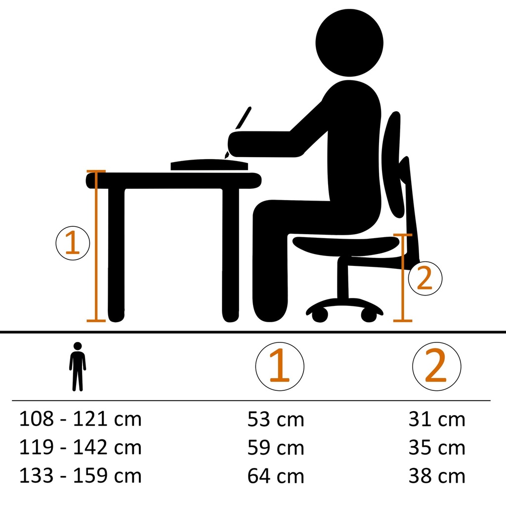 Chaise de bureau pour enfant LUKAS noir pour enfants à partir de 6 ans avec dossier_07