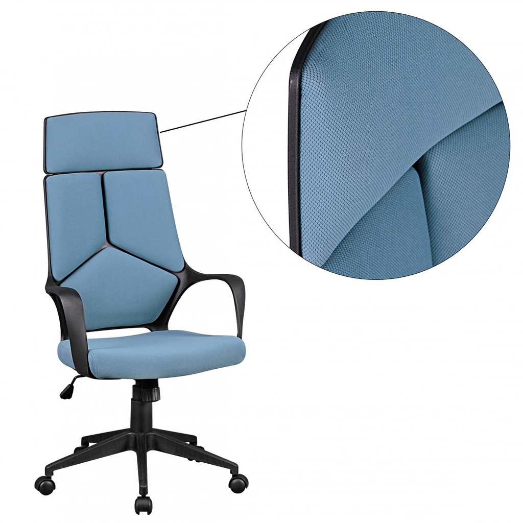 Chaise de bureau Techline revêtement en tissu bleu_05