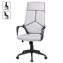 Chaise de bureau Techline revêtement en tissu gris clair_02