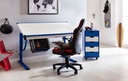 Chaise de bureau enfant SPEEDY rouge/gris pour enfants à partir de 8 ans avec dossier et roulettes pour sols durs_02