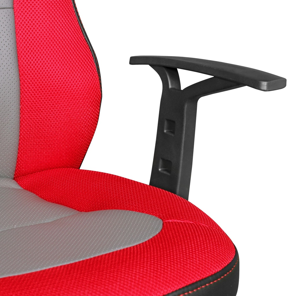 Chaise de bureau enfant SPEEDY rouge/gris pour enfants à partir de 8 ans avec dossier et roulettes pour sols durs_07