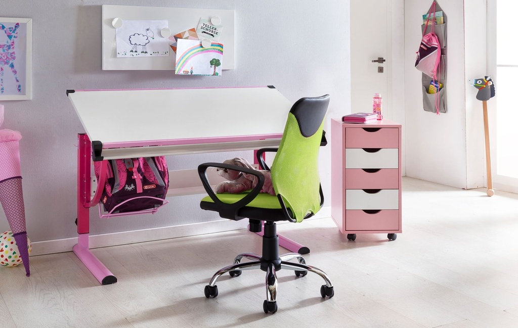 Chaise de bureau enfant KiKa noir citron vert pour enfants à partir de 6 ans avec dossier_02